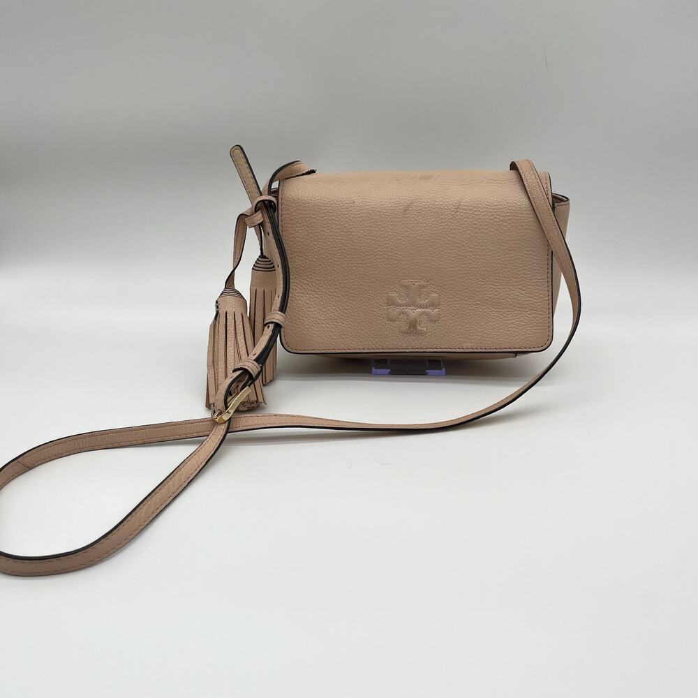 TORY BURCH Pebble Leather Thea Foldover Flap Bag